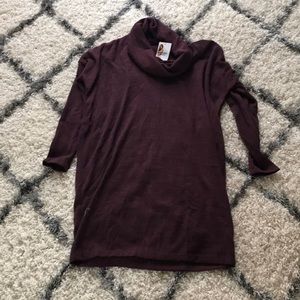 Cowl neck tunic sweater